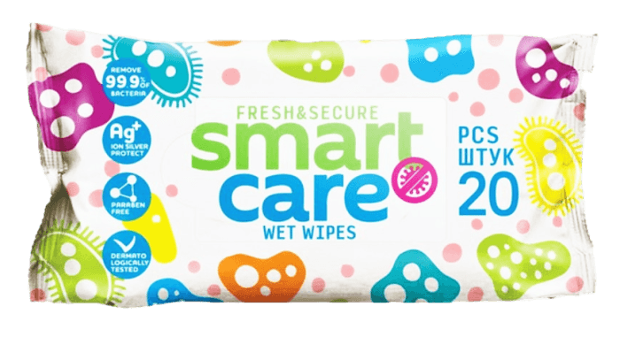 Салфетка влажная 20 шт. "Smart Care" антибактериальные (20 салф.шт)