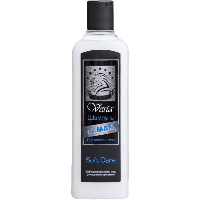 Шампунь 500 мл Vesta Soft Care, For men 2x1/ Для мужчин