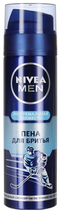 Пена для бритья 200 мл "Nivea" MEN для чувствительной кожи, Экстримальная Свежесть