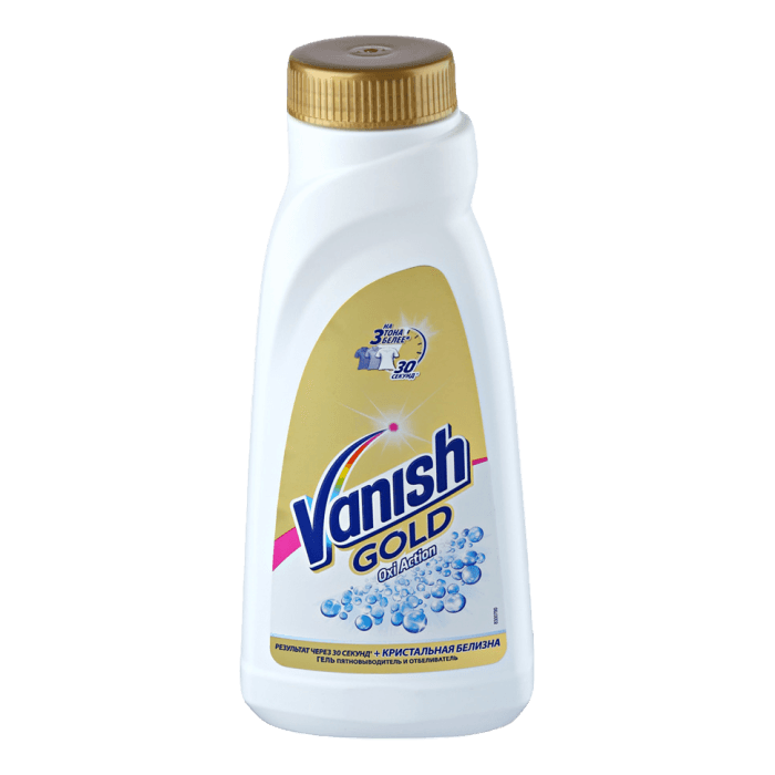Пятновыводитель 450 мл "VANISH" OXI Action Gold, для Белого Кристальная