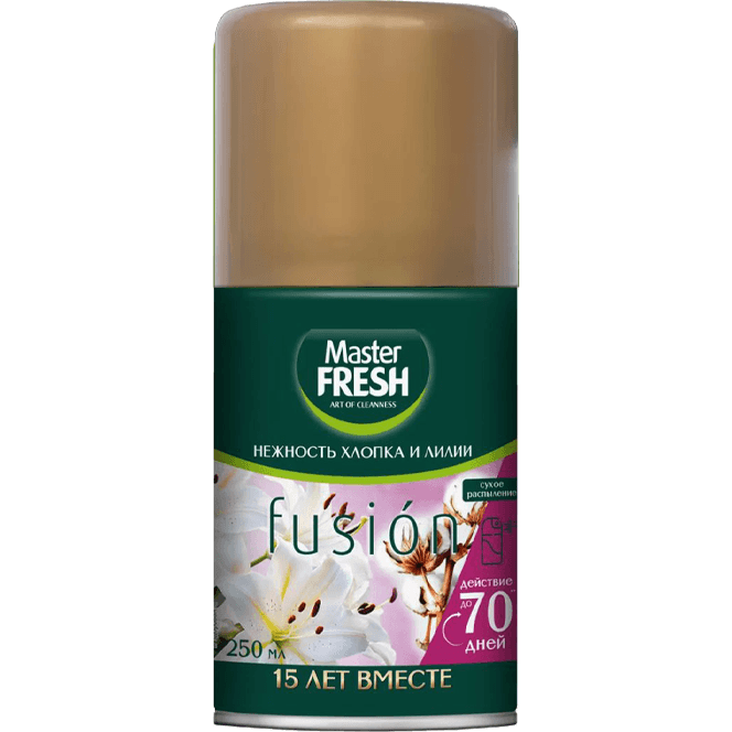 Освежитель воздуха 250 мл "Master FRESH GOLD" сменный баллон, Нежность хлопка и лилии