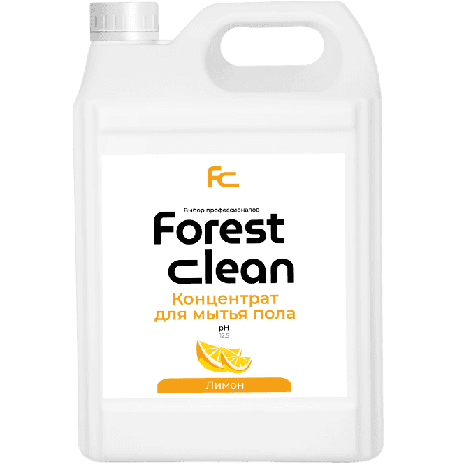 Концентрат для мытья пола 5 л "FOREST Clean" канистра ЕВРО, Сочный лимон