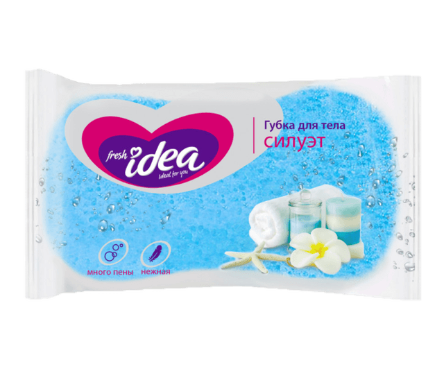 Губка для тела Fresh idea 140*90*50 СИЛУЭТ форма "восьмерка"