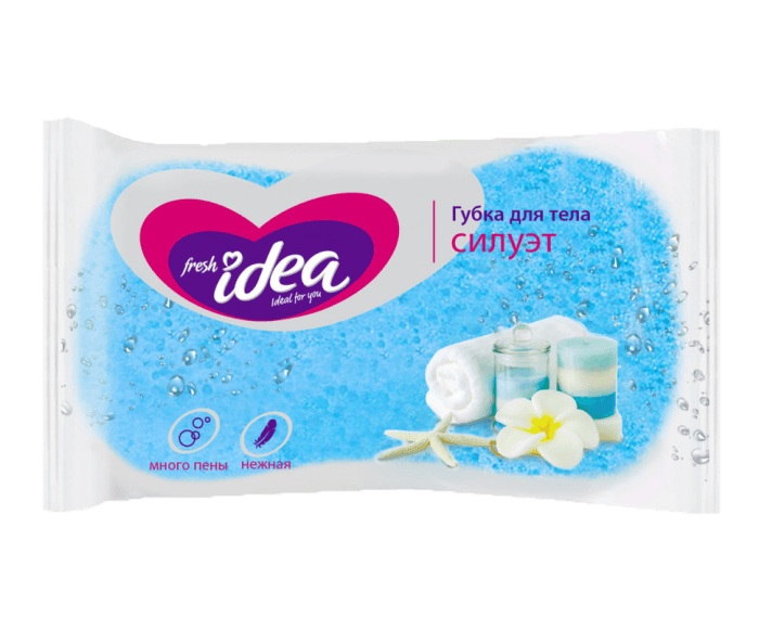 Губка для тела Fresh idea 140*90*50 СИЛУЭТ форма "восьмерка"