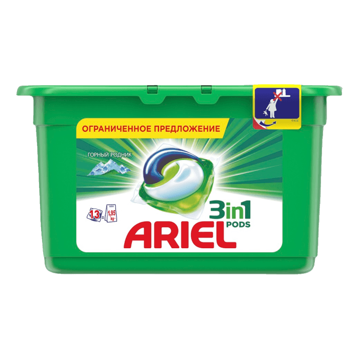 Капсулы для стирки белья "Ariel" Color 13 капсул