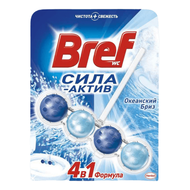 Блок для унитаза "Bref" Делюкс 50г, Океанический Бриз