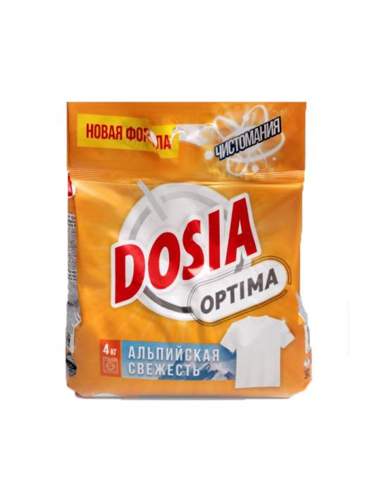 Стиральный порошок 4 кг "Dosia" OPTIMA автомат, Альпийская свежесть