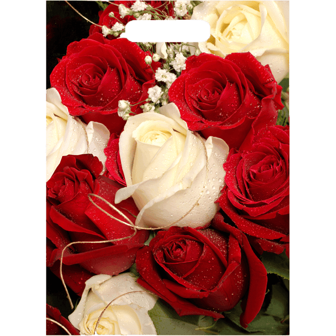 Пакет 30*40 см Романтика 40 мкм прорезь Ин