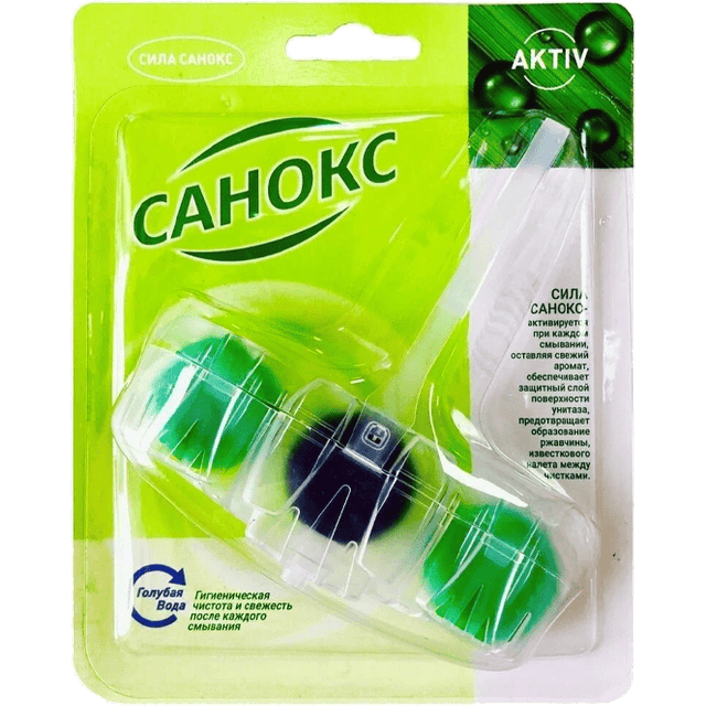 Блок для унитаза Санокс 40г Color Fresh, голубая вода, Классический