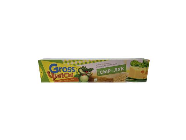 Чипсы "Gross" 40 г, Сыр и Лук