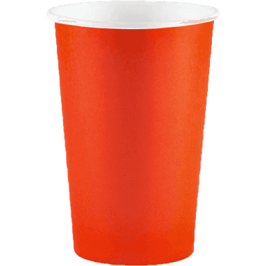 Стакан бумажный 400 мл БЕЗ РИС. КРАСНЫЙ D-90 мм В.