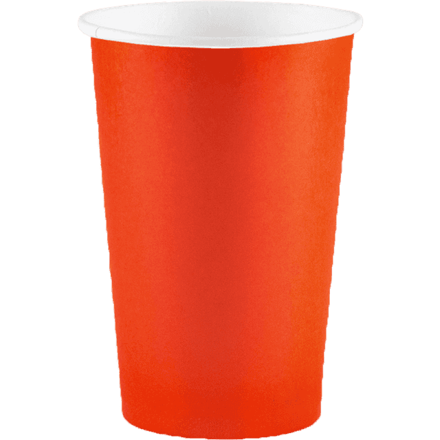 Стакан бумажный 400 мл БЕЗ РИС. КРАСНЫЙ D-90 мм В.