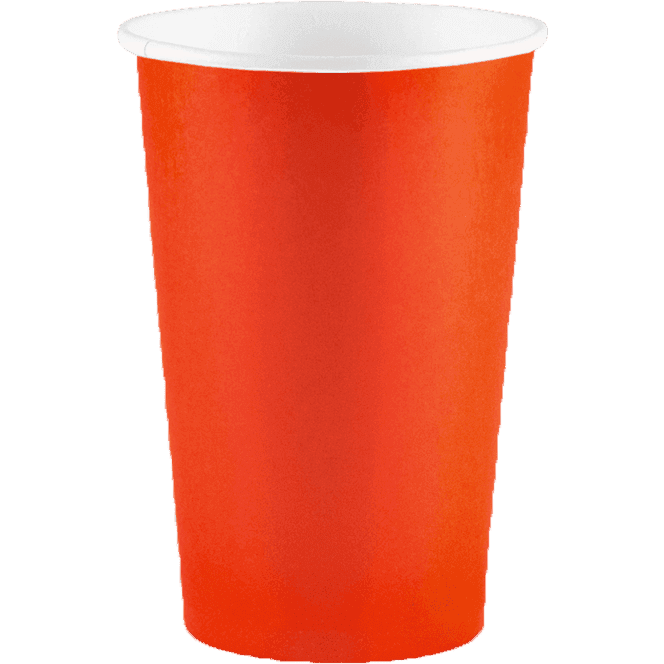 Стакан бумажный 400 мл БЕЗ РИС. КРАСНЫЙ D-90 мм В.