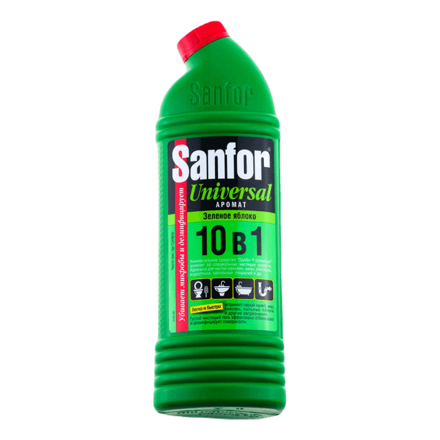 Чистящее средство 750 мл "Sanfor" 10в1, яблоко
