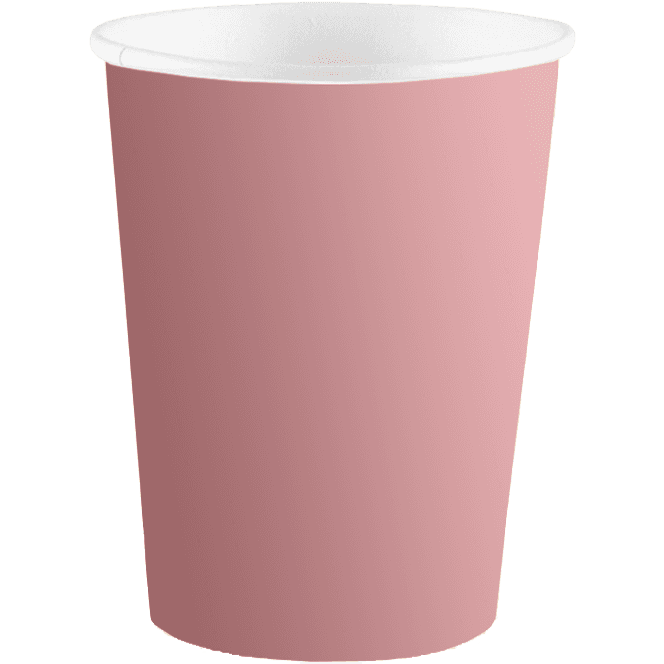 Стакан бумажный 250 мл БЕЗ РИС. Пудра/розовый D-80 мм В