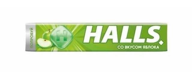Лененцы "Halls" 25г (12 шт.упак), Яблоко