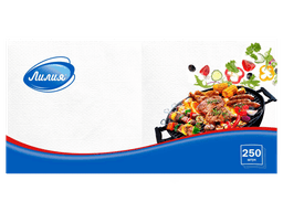 Салфетка бумажная 1/однослойная 24*24 "Лилия" с рисунком (250 шт.пач), Барбекю