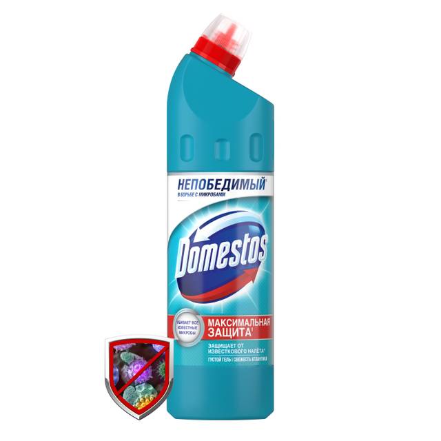 Чистящее средство 750 мл "Domestos", Свежесть атлантики СИНИЙ