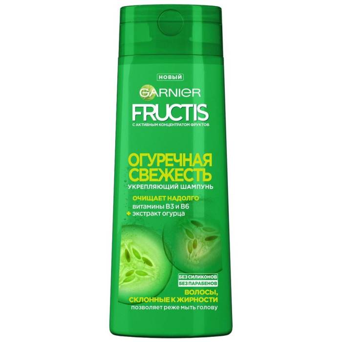 Шампунь 250 мл "Garnier Fructis" ЖЕНСКИЙ, Огуречная свежесть/Женский