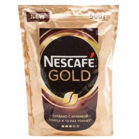 Кофе растворимый 500 гр "NESCAFE" GOLD м/у