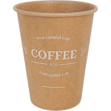 Стакан бумажный 185 мл Крафт "Craft Line" COFFEE D-73 мм ЕСО