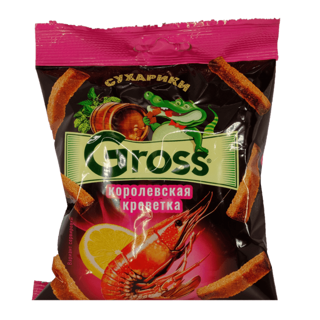 Сухарики Gross 40 гр., Королевская креветка