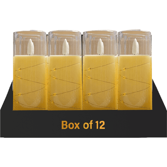 Свечи пластиковые НГ 6 см, на батарейках, с нитью, А34-1