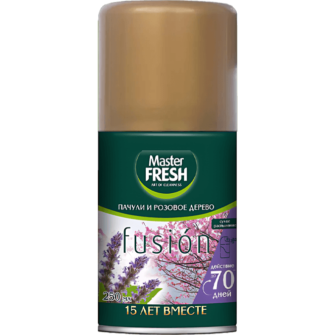 Освежитель воздуха 250 мл "Master FRESH GOLD" сменный баллон, Пачули и розовое дерево