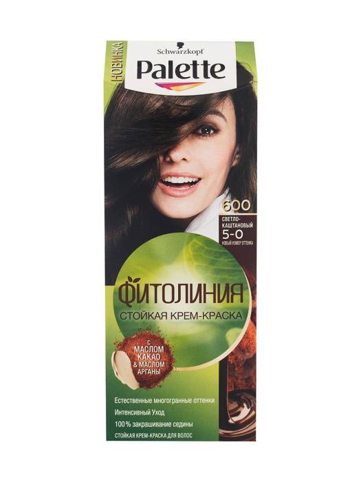 Крем-краска для волос "Palette" ФИТОЛИНИЯ, 600 (5-0) Светло-каштановый