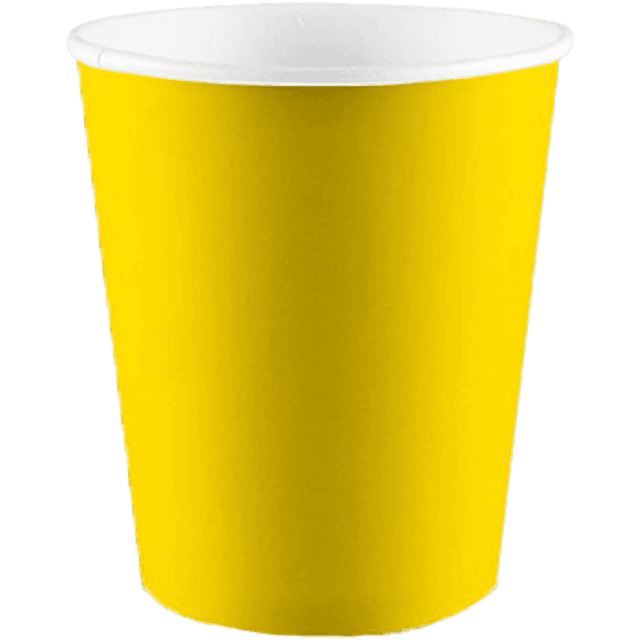 Стакан бумажный 350 мл Желтый D-90 мм СТ