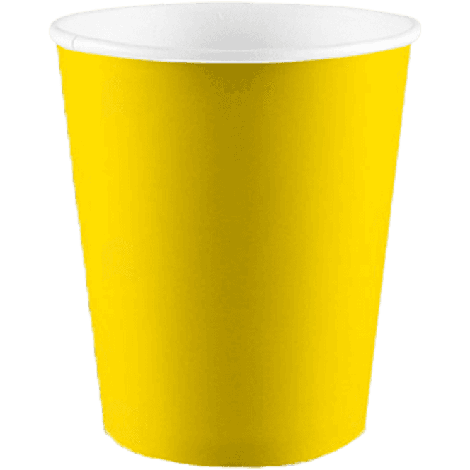 Стакан бумажный 350 мл Желтый D-90 мм СТ