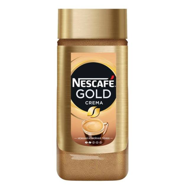 Кофе растворимый 95 гр "NESCAFE" GOLD CREMA стекло