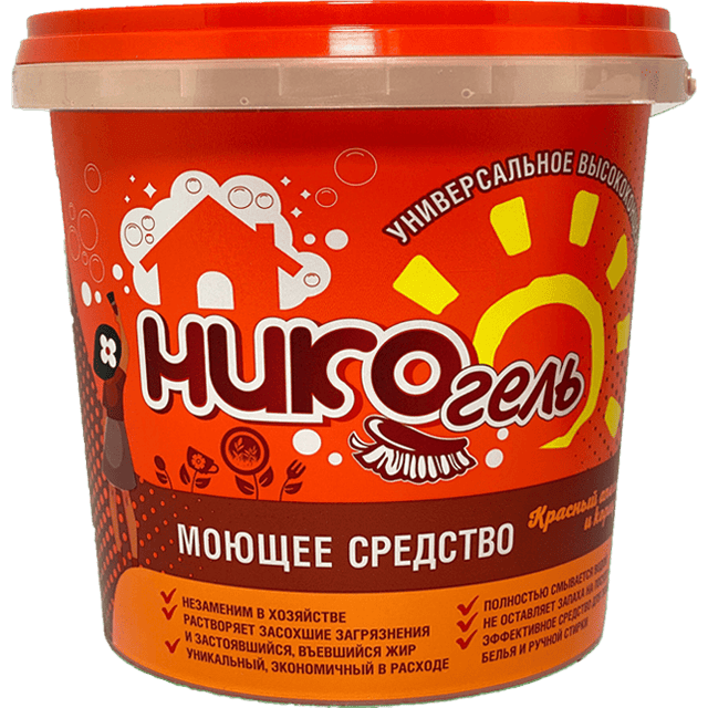 Моющее средство гель 1000 г "Нико" АССОРТИ, Красный апельсин и корица