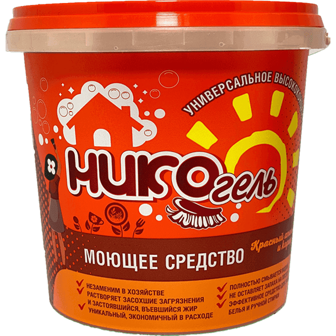 Моющее средство гель 1000 г "Нико" АССОРТИ, Красный апельсин и корица