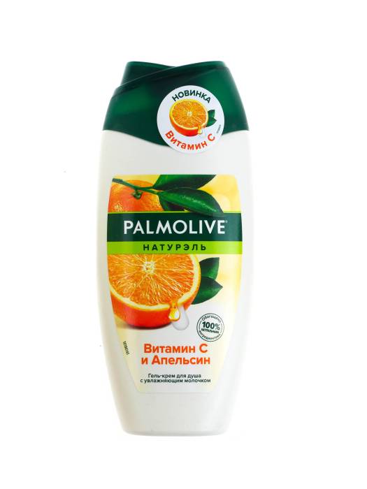 Гель-крем для душа 250 мл "Palmolive" ЖЕНСКИЙ, Витамин С и Апельсин