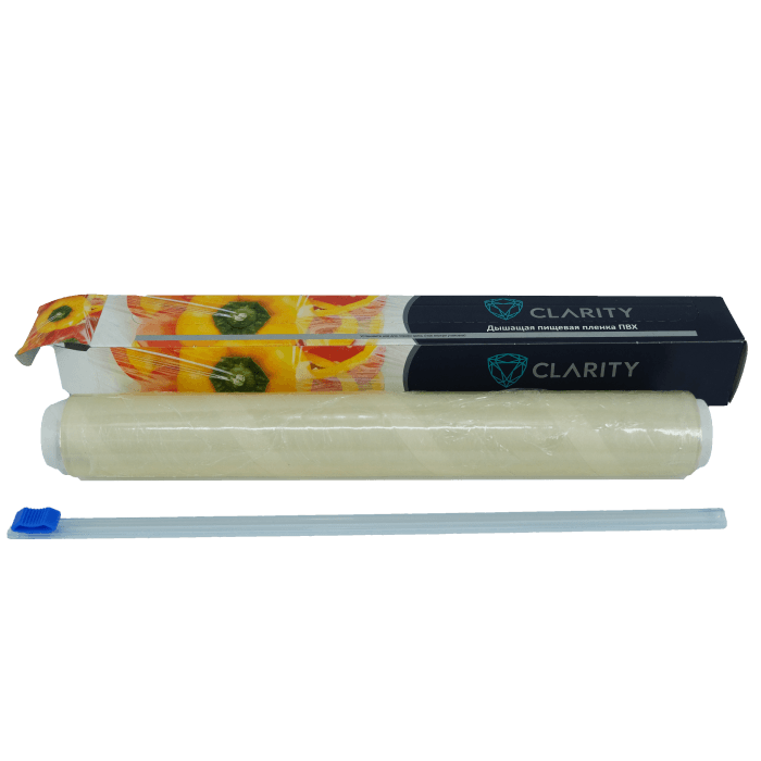 Пленка пищевая ПВХ 30см*50м 9 мкм в коробке с ножом CLARITY HMC