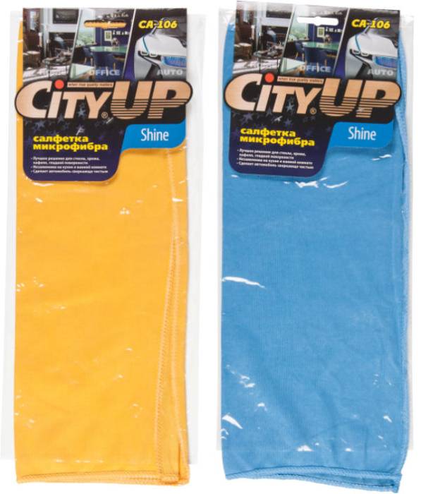Тряпка/салфетка "City Up" 35*40 из микрофибры для стекла люкс