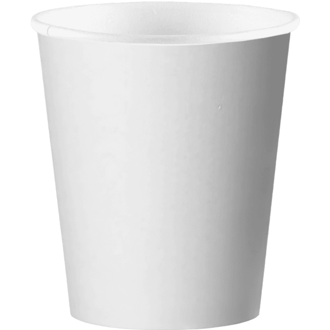 Стакан бумажный 250 мл БЕЗ РИС. Белый двухслойный D-80 мм В.