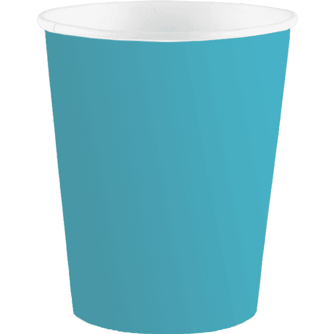 Стакан бумажный 250 мл БЕЗ РИС. Тиффани/Бирюза D-80 мм В