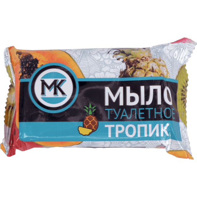 Мыло кусковое 90 г туалетное в цветной обертке, Тропик
