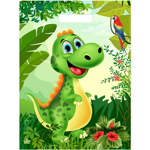 Пакет 31*40 см Динозаврик прорезь 60 мкм Тико