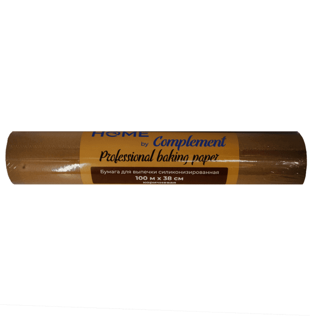 Бумага для выпечки 38*100м пергамент силиконизир КОРИЧНЕВАЯ Complement Home