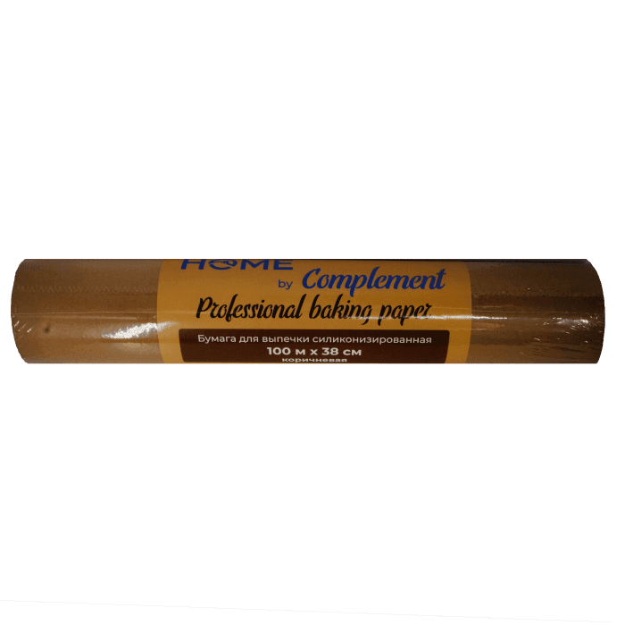 Бумага для выпечки 38*100м пергамент силиконизир КОРИЧНЕВАЯ Complement Home