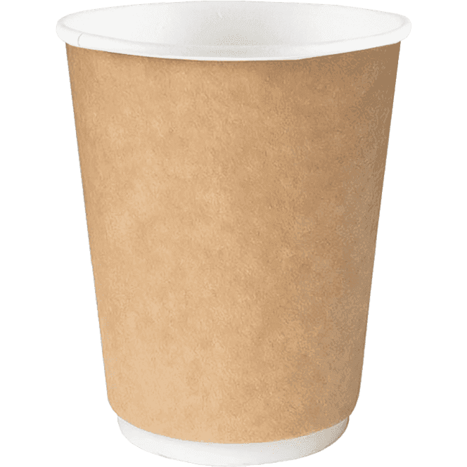Стакан бумажный 350 мл БЕЗ РИС. КРАФТ двухслойный D-90 мм В