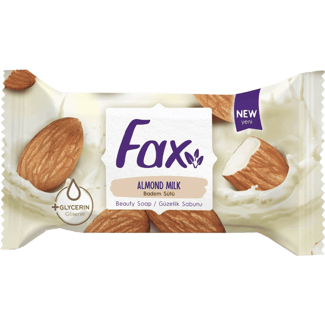 Мыло кусковое 75 г туалетное "FAX", Миндальное молочко