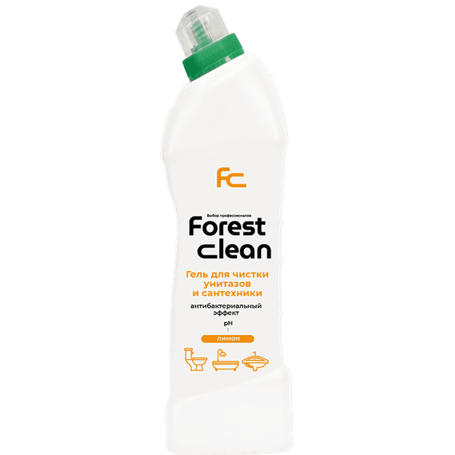 Гель для чистки унитаза 750 мл "FOREST Clean", Лимон