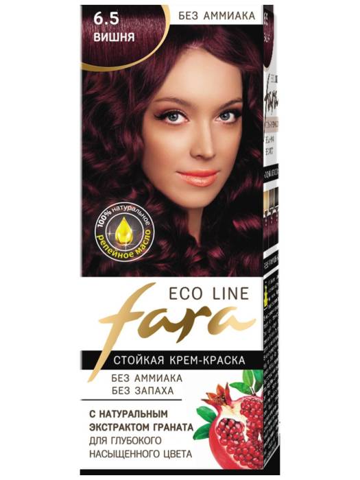 Крем-краска для волос FARA Eco Line, 6.5 Вишня