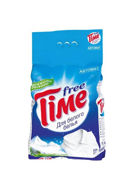Стиральный порошок 2 кг "Free Time" Детский, Для белого