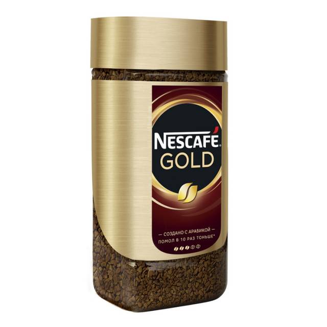 Кофе растворимый 190 гр "NESCAFE" GOLD стекло