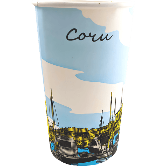 Стакан бумажный 400 мл Города D-90 мм В.